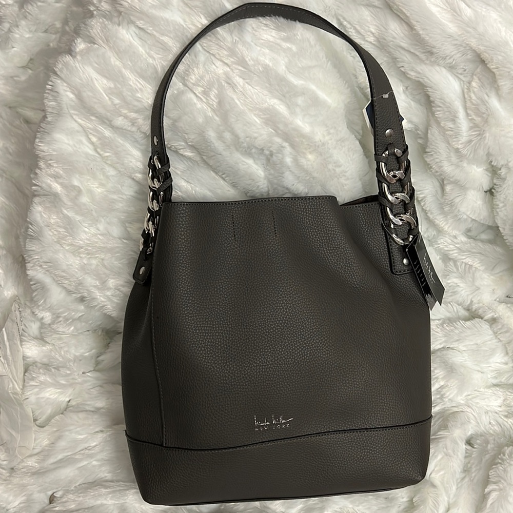 Nicole Miller Steel grey hobo